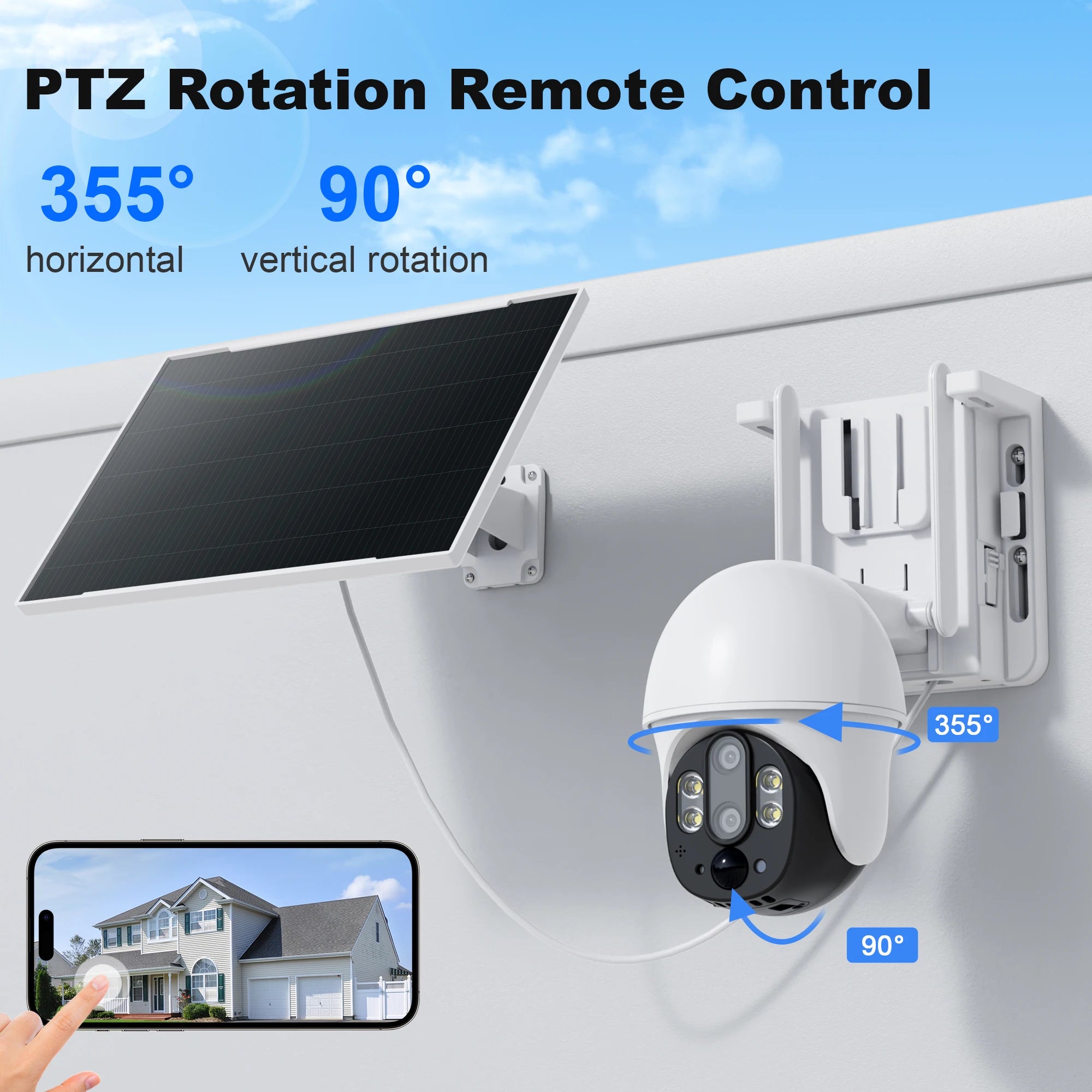 4G Sim Card 3MP PTZ Solar Outdoor Security Camera Waterproof  Pro Smart Monitoring